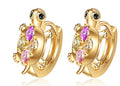 18K Gold Plated Colorful Tortoise Huggie Hoop Earrings for Women & Girls
