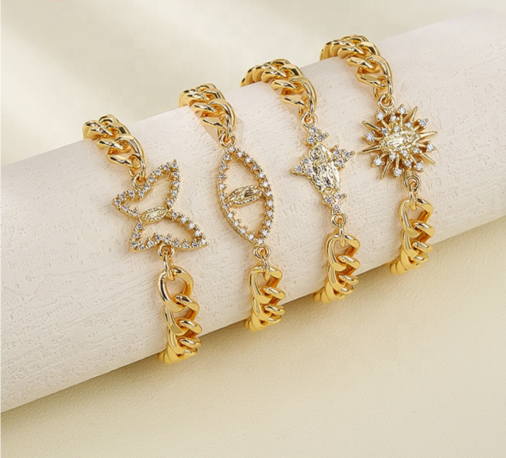18K Gold Plated Cubic Zirconia Bracelet