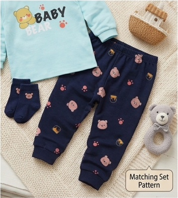 Premium Organic Cotton Kids Pajama Set - "Baby Bear" Playground Edition