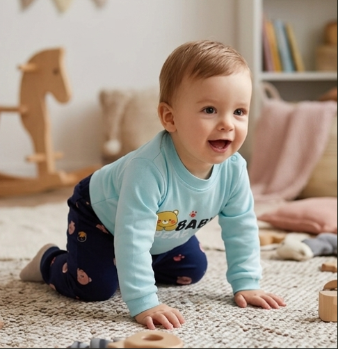 Premium Organic Cotton Kids Pajama Set - "Baby Bear" Playground Edition