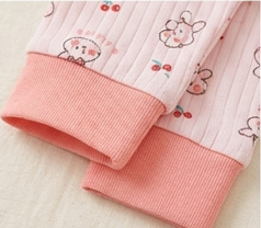 Premium Organic Cotton Kids Pajama Set - Cozy Bunny & Cherry Edition