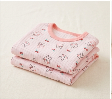 Premium Organic Cotton Kids Pajama Set - Cozy Bunny & Cherry Edition
