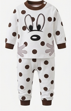 Premium Organic Cotton Kids Pajama Set - Playful Polka Dot Edition