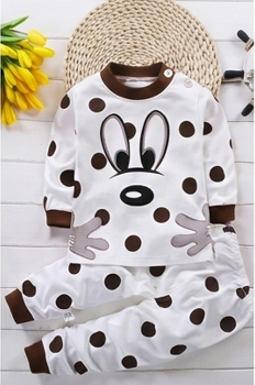 Premium Organic Cotton Kids Pajama Set - Playful Polka Dot Edition