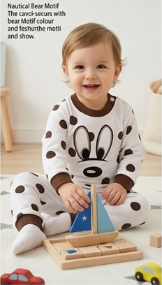 Premium Organic Cotton Kids Pajama Set - Playful Polka Dot Edition