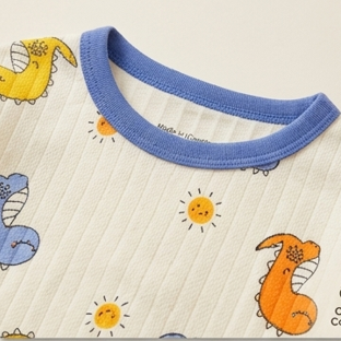 Premium Organic Cotton Kids Pajama Set - Cozy Little Dino Edition