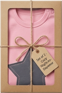 Premium Organic Cotton Kids Pajama Set - "Starry Night" Pink & Gray Edition