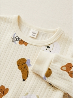 Premium Organic Cotton Kids Pajama Set - Playful Puppies Edition