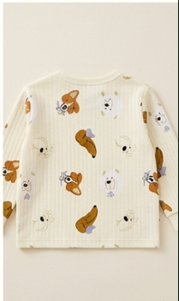 Premium Organic Cotton Kids Pajama Set - Playful Puppies Edition