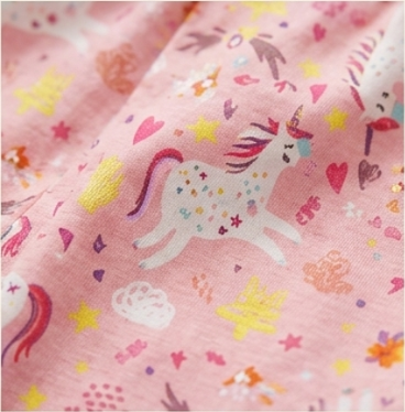 Premium 100% Pure Cotton Magical Unicorn Summer Short Set - Flutter Sleeve Edition