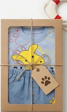 Premium Cotton Kids Summer Short Set - Playful Giraffe Edition