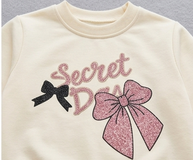 Premium Organic Cotton Kids Pajama Set - Sweet Pink Bow Edition