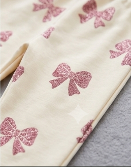 Premium Organic Cotton Kids Pajama Set - Sweet Pink Bow Edition