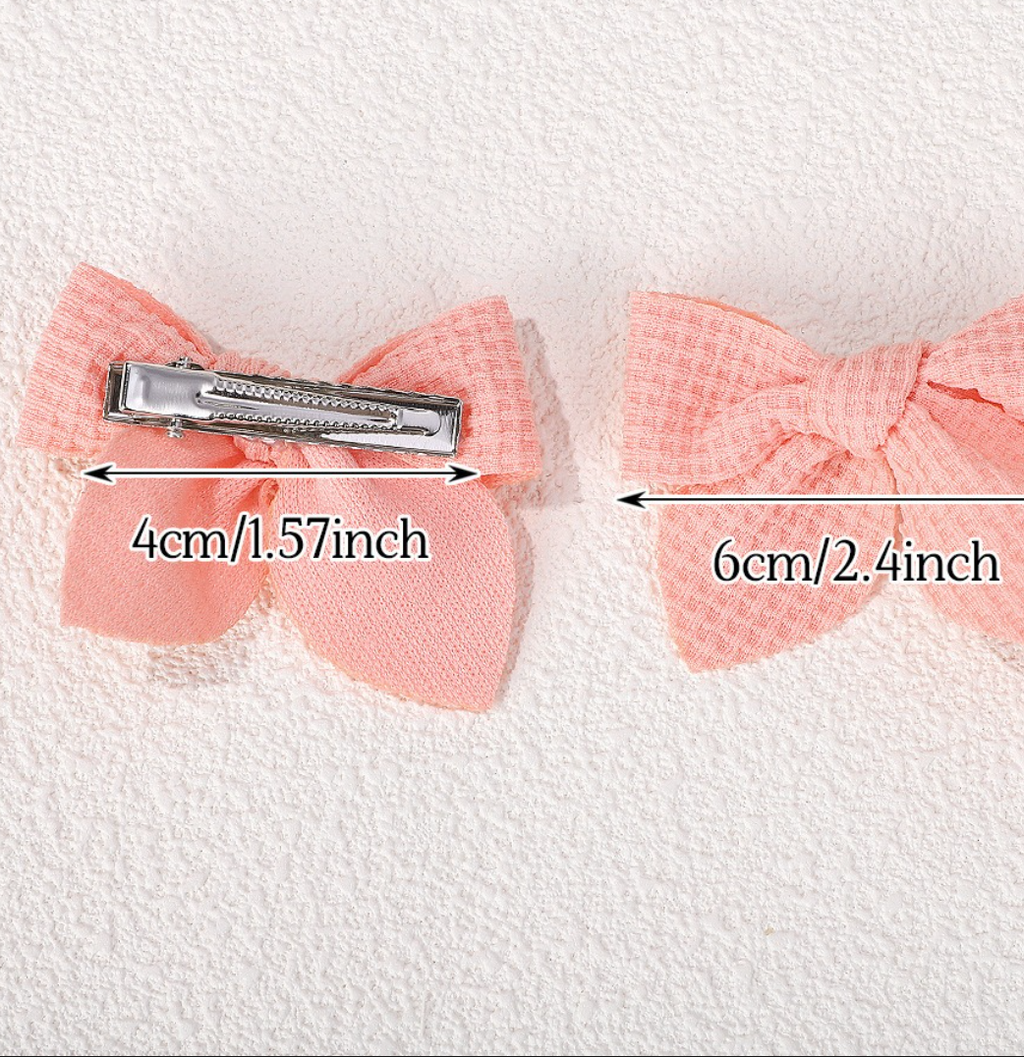 Premium Hair Bows & Snap Clips Gift Set - Cute Bowknot & Decorated Hairpins for Girls (6-Piece Set)