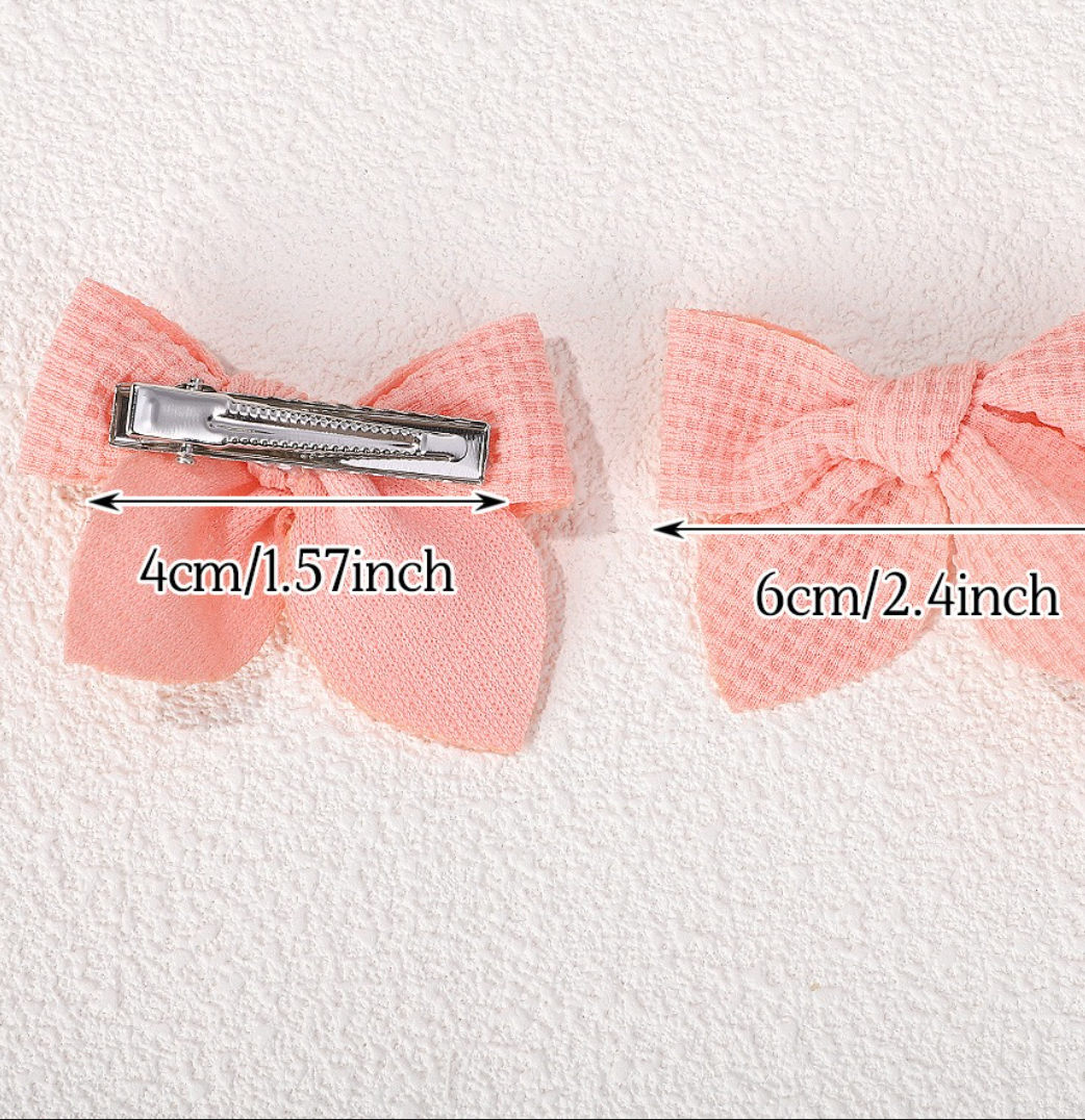 Premium Hair Bows & Snap Clips Gift Set - Cute Bowknot & Decorated Hairpins for Girls (6-Piece Set)