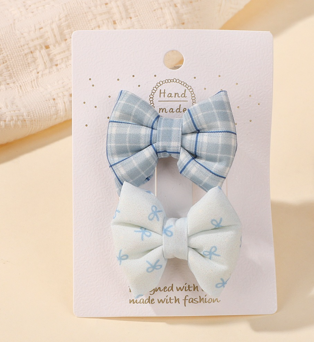 Chic Plaid & Patterned Bow Hair Clip Collection - 2-Piece & 4-Piece Sets