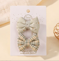 Chic Plaid & Patterned Bow Hair Clip Collection - 2-Piece & 4-Piece Sets