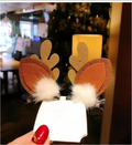 Festive Reindeer Antler & Ear Hair Clips - Cute Holiday Duckbill Hairpins (Pair Set)