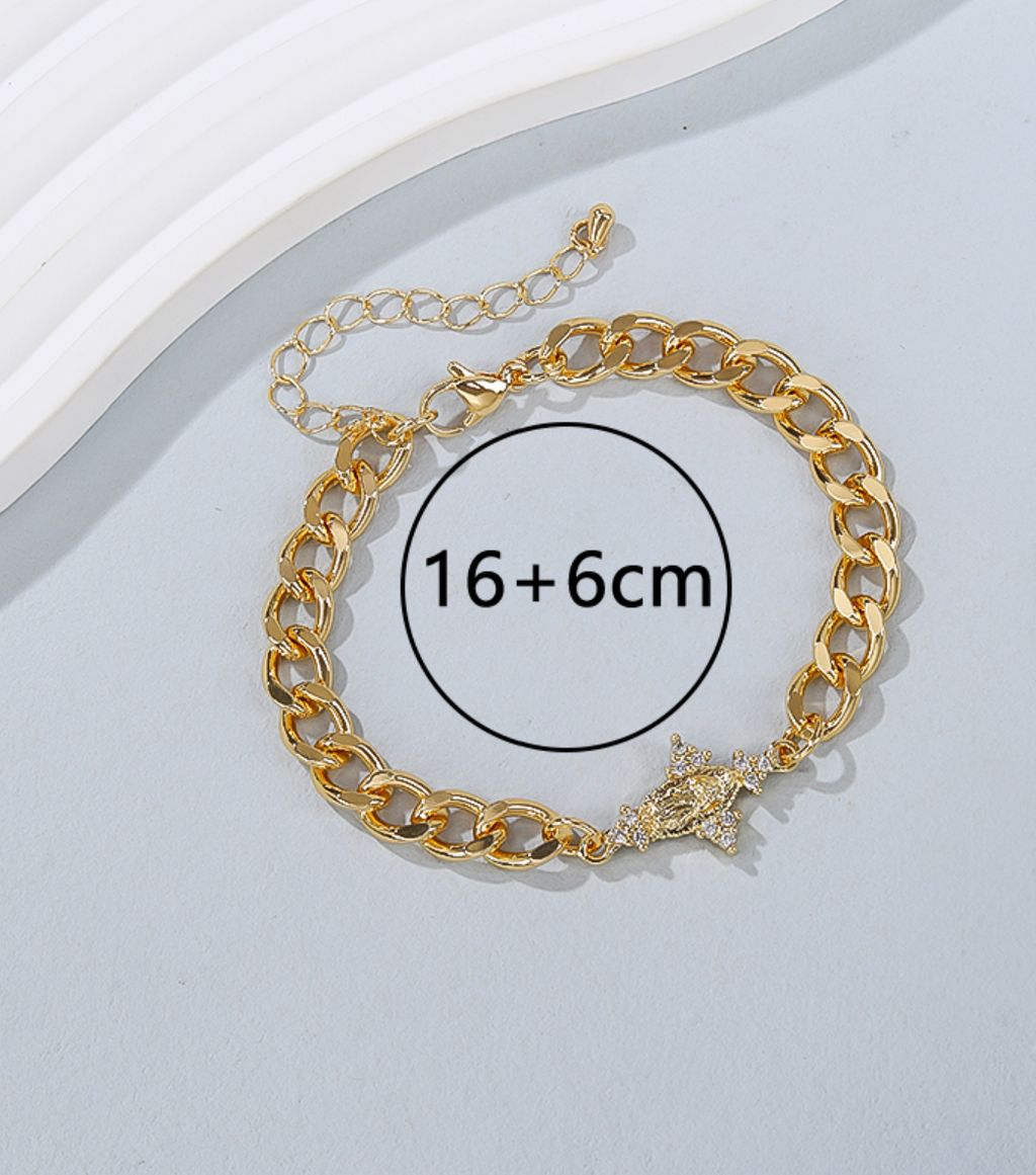 18K Gold Plated Cubic Zirconia Bracelet