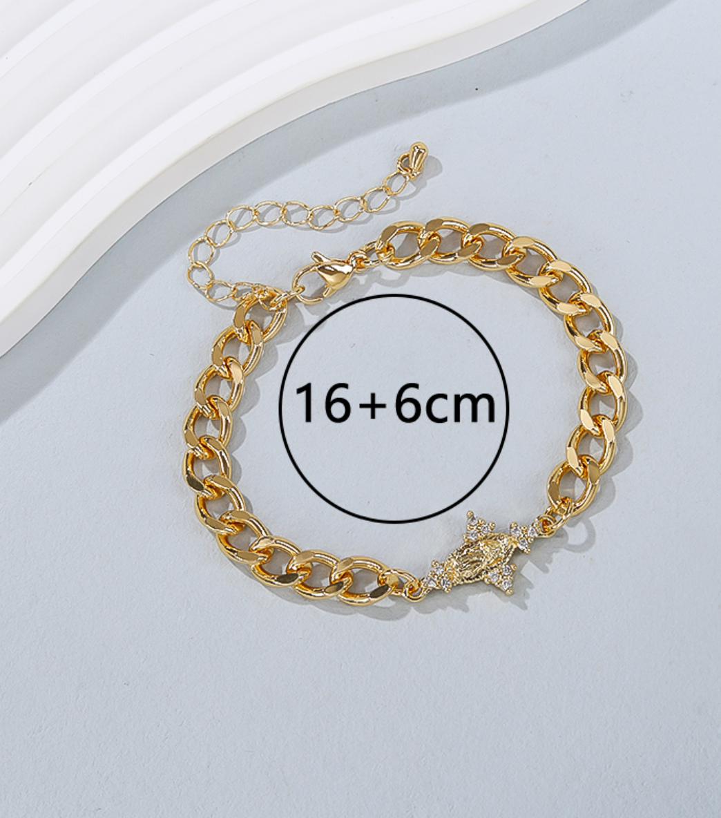 18K Gold Plated Cubic Zirconia Bracelet