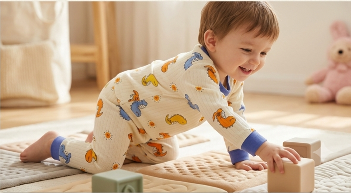 Premium Organic Cotton Kids Pajama Set - Cozy Little Dino Edition