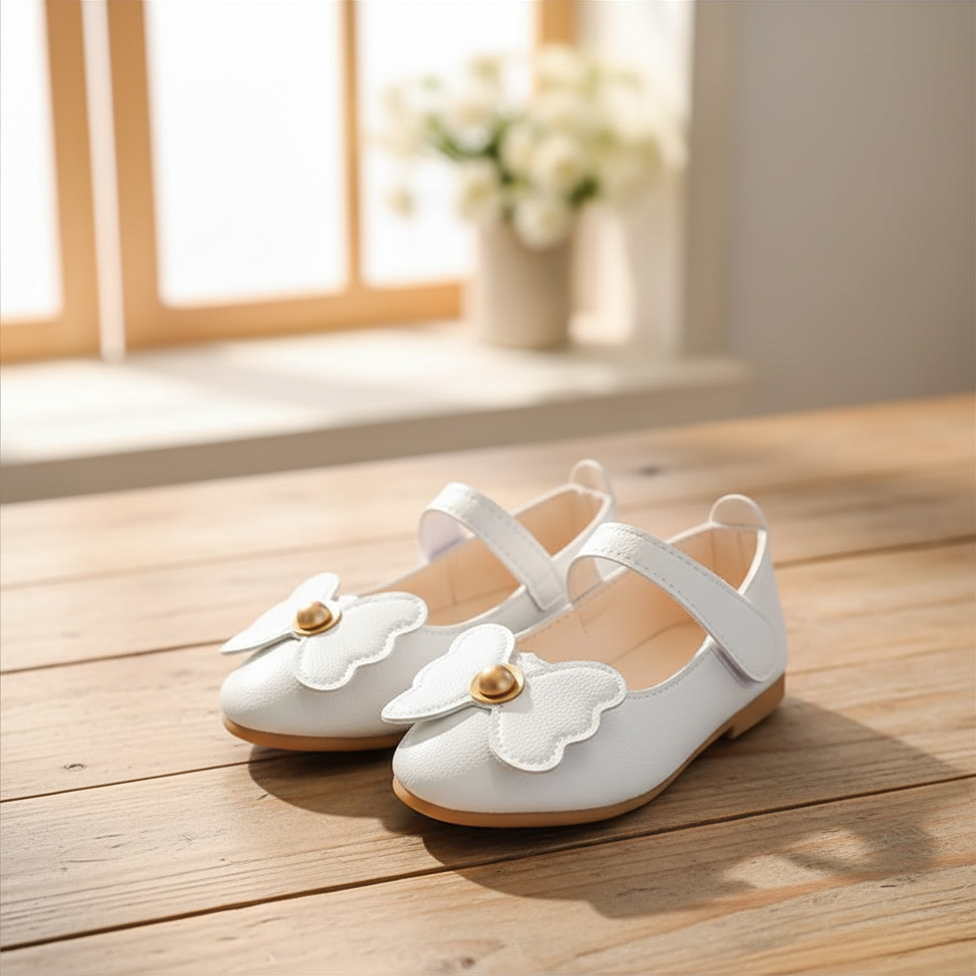 Elegant Toddler Girls Bow Mary Jane Shoes - Princess Party & Wedding Flats