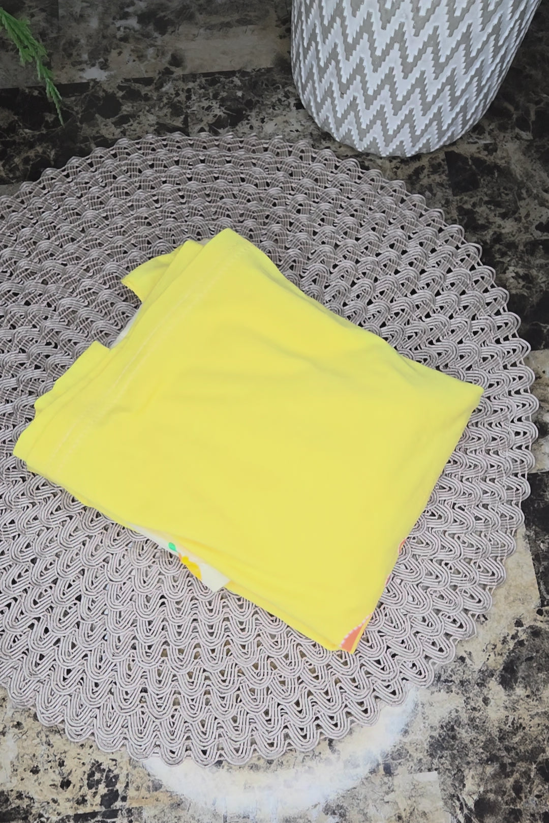 Premium 100% Pure Cotton Zesty Lime Summer Short Set - Flutter Sleeve Edition