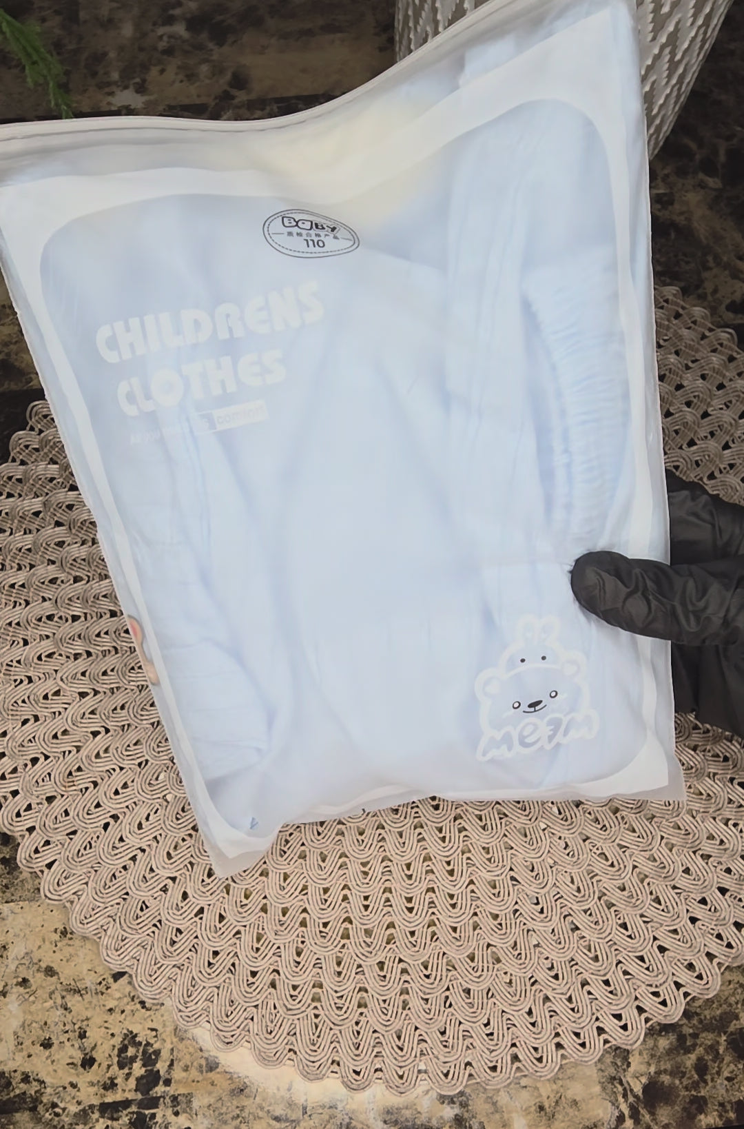 Premium Organic Cotton Kids Pajama Set - Little Bear Sky Blue Edition